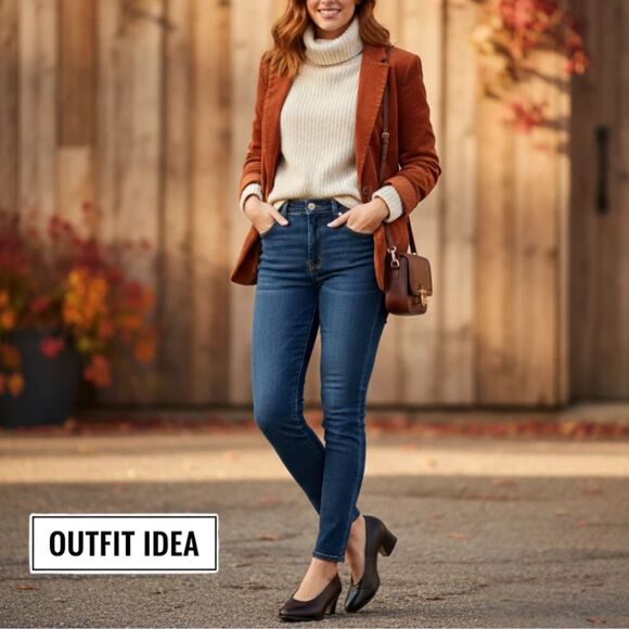 VTG Calico Heels Leather Brown Pumps Academia Preppy Quiet Luxury Classic Mod 9W - Picture 11 of 11